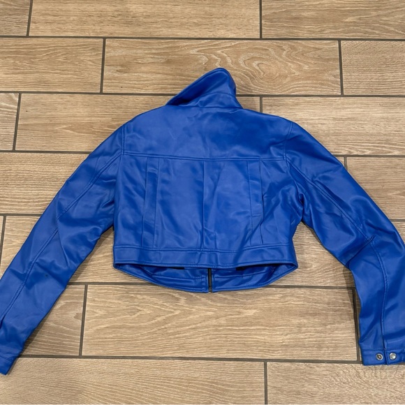 Womens Future Trunks Capsule Corp DB Purple Blue Leather Jacket - LUCA Designs - Picture 9 of 16